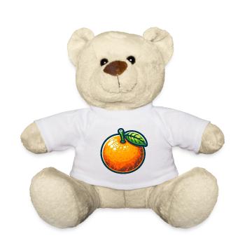 Natürliche Orangenillustration - Teddy - Weiß - Vorne