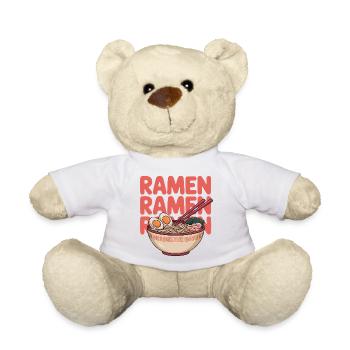 Ramen Noodle Bowl Food Lover - Teddy Bear - white - Front