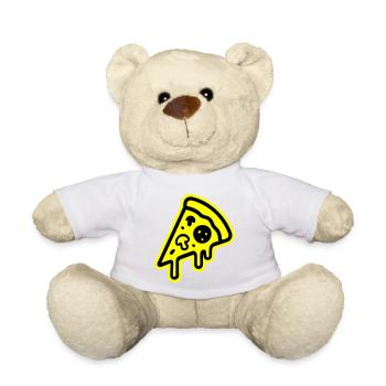 Icône de la pizza - Nounours - blanc - Devant