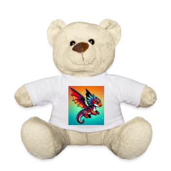 dragon - Teddy Bear - white - Front
