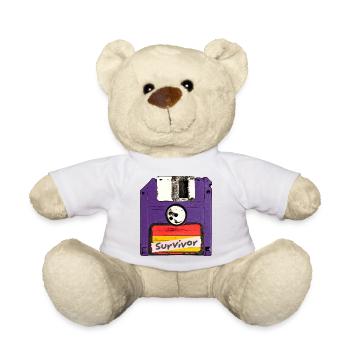 Surviving Cassette - Teddy Bear - white - Front