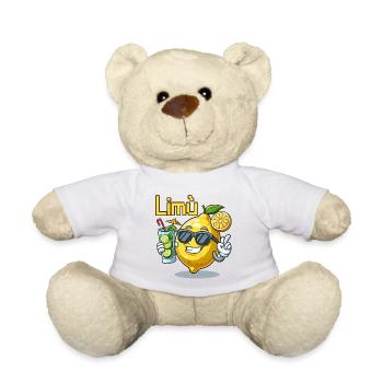 Lemon Character mit Sonnenbrille und Cocktail - Teddy - Weiß - Vorne