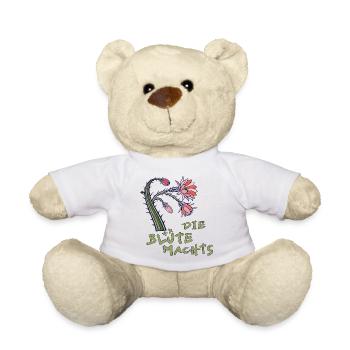 Kaktus mit Blüte und Spruch - Teddy - Weiß - Vorne
