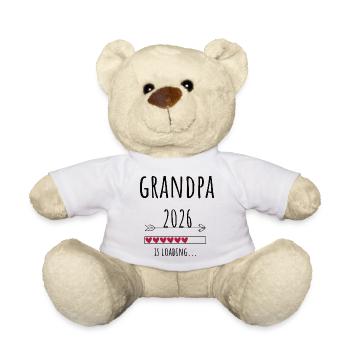 Grandpa to be 2026 Geschenk Schwangerschaft - Teddy - Weiß - Vorne