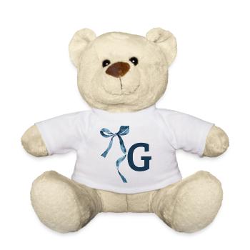 Monogramm g Geschenkidee - Teddy - Weiß - Vorne