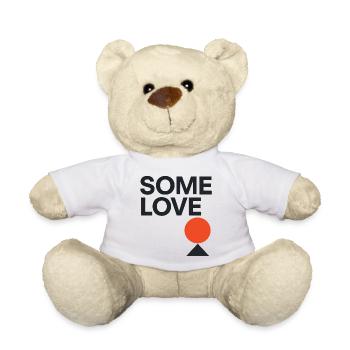 Design minimaliste « Some Love » - Géométrique - Nounours - blanc - Devant