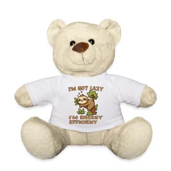 Fun Sleeping Turtle - Teddy Bear - white - Front