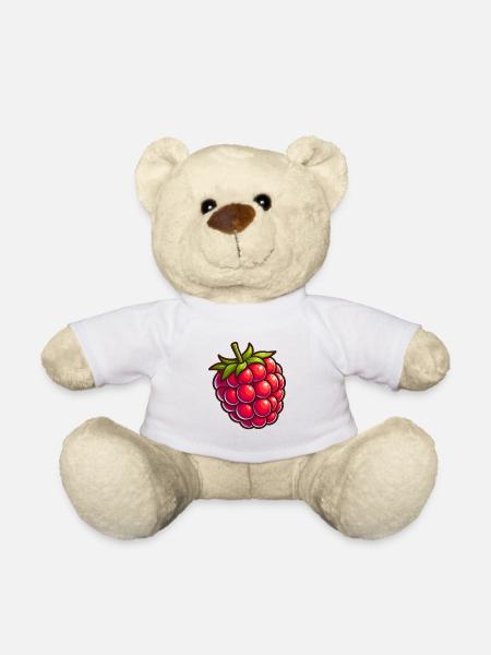 Himbeere Cartoon funkeln - Teddy - Weiß