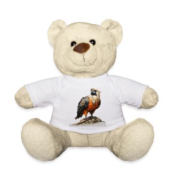 Colorful eagle sitting - Teddy Bear - white - Front