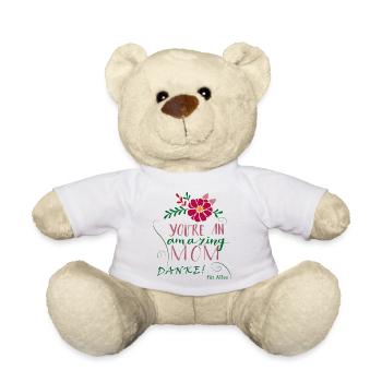 Thank you for mom - Teddy Bear - white - Front