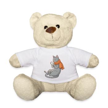 Chat de café - Nounours - blanc - Devant