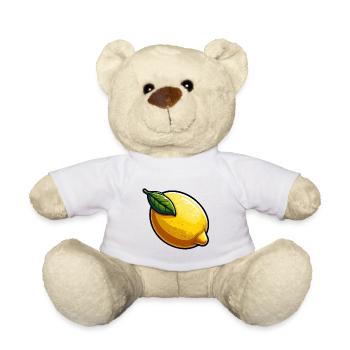 Zitrone PopArt Gelb Karikatur - Teddy - Weiß - Vorne
