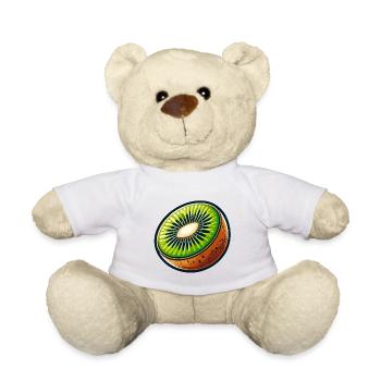 Bright Kiwi Slice - Teddy Bear - white - Front