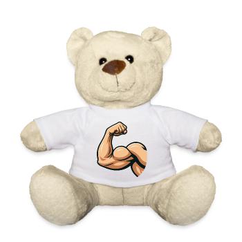 Starker Bizeps Illustration - Teddy - Weiß - Vorne