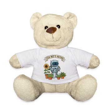 Tech meets nature robot gardener - Teddy Bear - white - Front