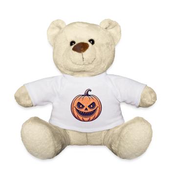 Böser Kürbis mit finsterem Lächeln - Teddy - Weiß - Vorne