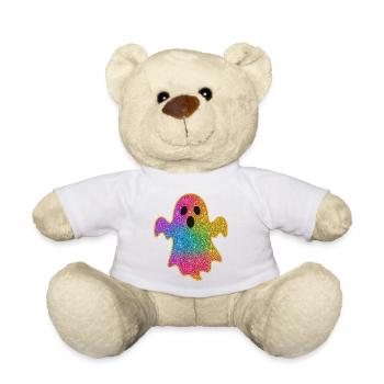 Halloween-Regenbogen Glitzer Geist - Teddy - Weiß - Vorne