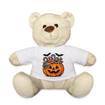 Halloween Candy Pumpkin Chemise pour enfants - Nounours - blanc - Devant