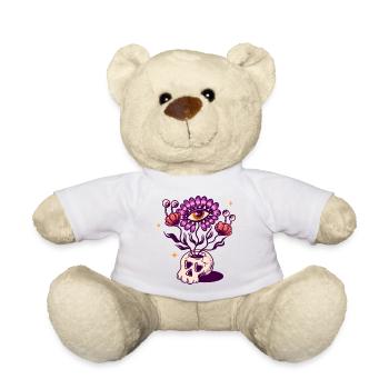 Totenkopf Vase - Teddy - Weiß - Vorne