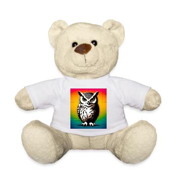 owl - Teddy Bear - white - Front