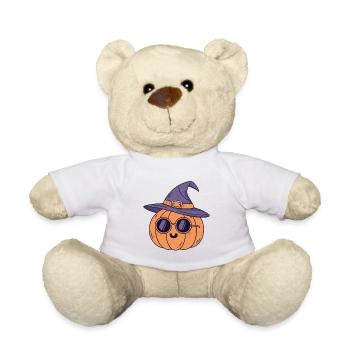 Schicke Kürbishexe mit Brille - Teddy - Weiß - Vorne