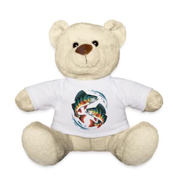 Zwei springende Barsche - Teddy - Weiß - Vorne
