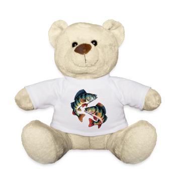 Zwei springende Barsche - Teddy - Weiß - Vorne