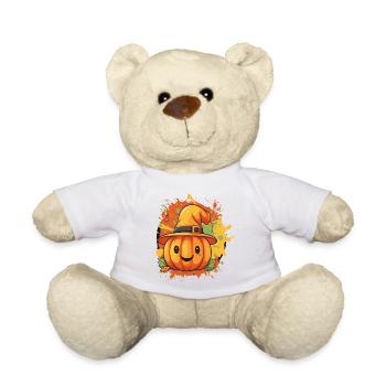 Kürbis Hexenhut Spaßdesign - Teddy - Weiß - Vorne