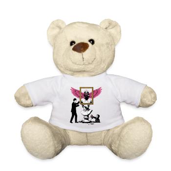 Masque et fragment ailés - Nounours - blanc - Devant