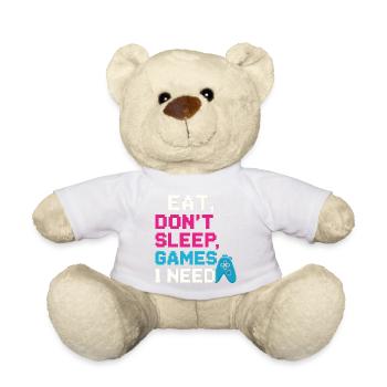 Manger, Ne dors pas, Jeux dont j’ai besoin - Nounours - blanc - Devant