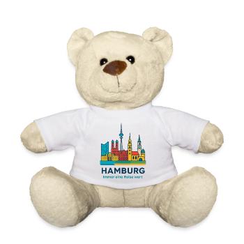 Hamburg Skyline Always worth a visit - Teddy Bear - white - Front