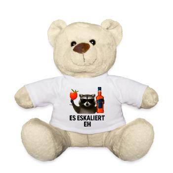 Es Eskaliert Eh Waschbär Spritz Party Geschenkidee - Teddy - Weiß - Vorne