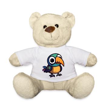 Toucan Bird Halloween Zombie - Teddy Bear - white - Front