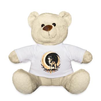 Boho Wolf - Teddy Bear - white - Front