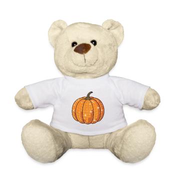 Funkelndes Kürbis-Mosaik - Teddy - Weiß - Vorne