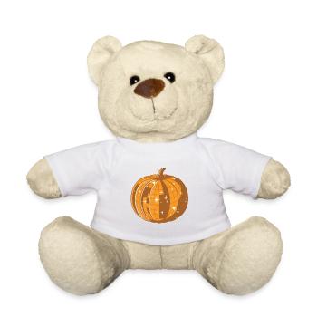 Retro-Glitzerkürbis - Teddy - Weiß - Vorne