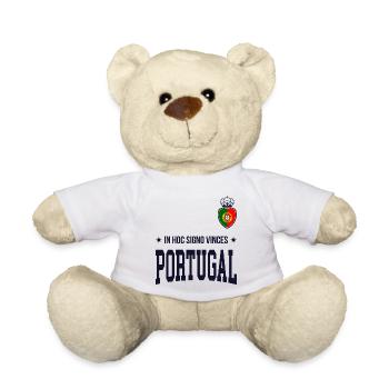 T-shirt typographique Portugal Bold 2025 - Nounours - blanc - Devant