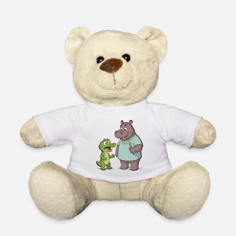 Hippo dentiste et Crocodile Aventure - Nounours - blanc
