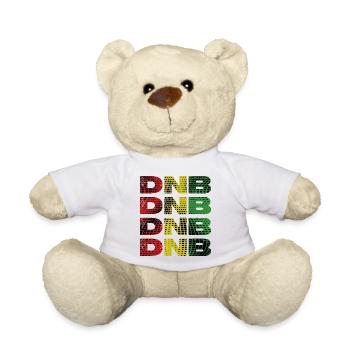 DNB Grid Rainbow Print - Teddy Bear - white - Front