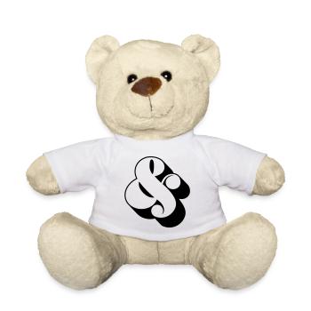Dampersand & – Funky Swag Symbol Design - Teddy Bear - white - Front