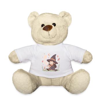 Sorcière douillette et tasse fumante - Nounours - blanc - Devant