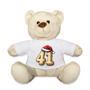 41 Number Cookie Christmas - Teddy Bear - white - Front