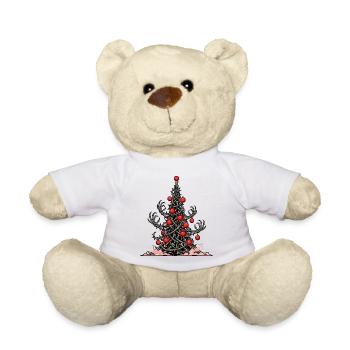 Creepy Skeleton Christmas Tree Horror Christmas - Teddy Bear - white - Front