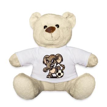 éléphant football football bande dessinée - Nounours - blanc - Devant