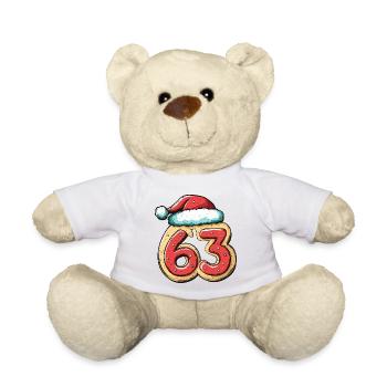 63 Numéro Biscuit Noël - Nounours - blanc - Devant