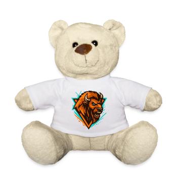 Bärensturm Logo Orange Turquoise - Teddy - Weiß - Vorne