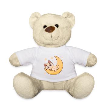 Kätzchen auf der Mondsichel - Teddy - Weiß - Vorne