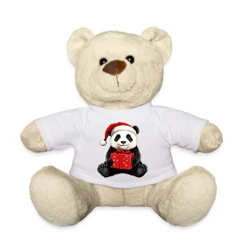 Panda Bears Christmas - Teddy Bear - white - Front