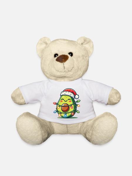 Festliche Avocado Santa Weihnachten Beleuchtung - Teddy - Weiß