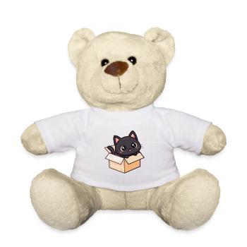Süßes Kätzchen in der Kawaii-Box - Teddy - Weiß - Vorne